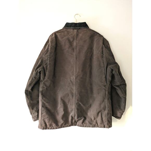 Vintage 1990's Carhartt Men's Brown Chore Workwear Jacket XL Tall - Picture 2 of 7